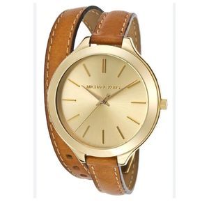 Michael Kors Mk2256 Leather Wrap Watch